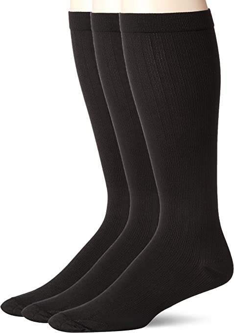 Dr. Scholl's Men's Graduated Compression Over the Calf Socks - 2 & 3 Pair Packs