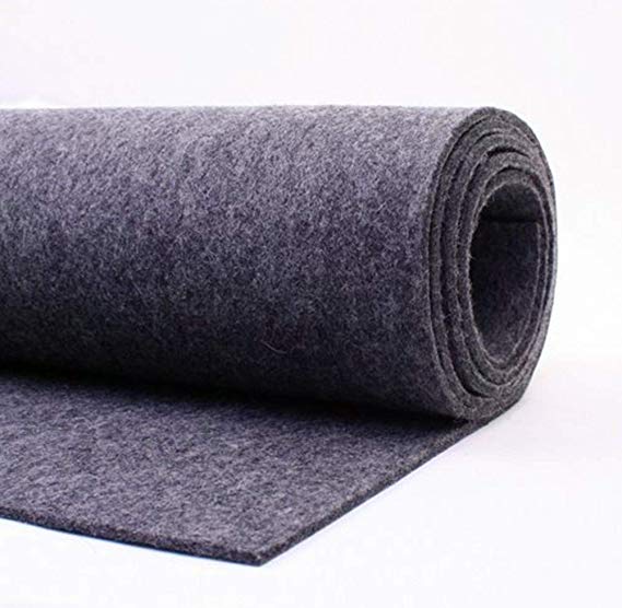 HomeModa Studio Thick Wool Felt Fabric Sheet,Designer Wool Felt by The Yard,3mm and 5mm Thicknesses (Dark Grey, 5 mm)