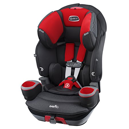 Evenflo SafeMax 3-in-1 Combination Booster Seat, Crimson