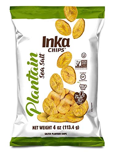 Inka Crops Inka Chips, Seasalt Plantain Chips, 4 Ounce (Pack of 12)