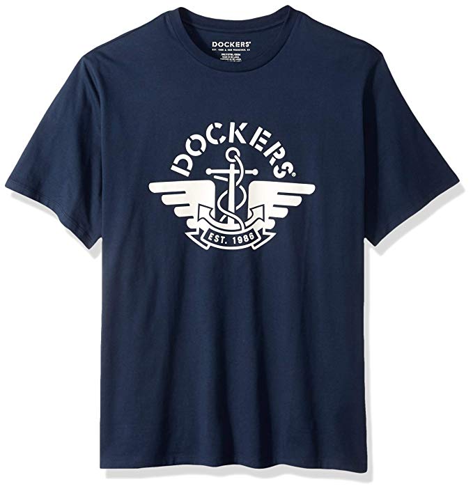 Dockers Men's Big and Tall Short Sleeve Crewneck Tee Shirt