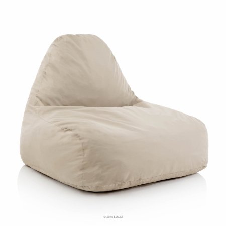 LUCID Oversized Shredded Foam Lounge Chair - Khaki