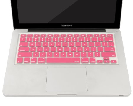 Mosiso - Keyboard Cover Silicone Skin for MacBook Air 13 and MacBook Pro 13 15 17 with or wout Retina Display iMac - Pink