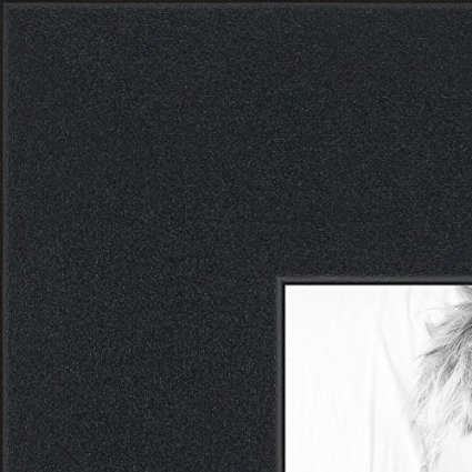 ArtToFrames 20x20 inch Satin Black Picture Frame, WOMFRBW26079-20x20