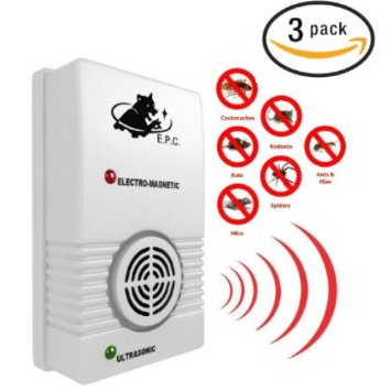 #1 Ultrasonic Pest Repeller - Repels Away Rodents, Mice, Cockroaches, Ants & Spiders - Plug In Easy To Use - Best Pest Control Device For Indoor Use - Promotional Price Increasing Soon (3)