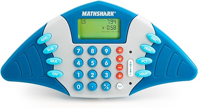 Educational Insights MathShark Electronic Math Game, Handheld Electronic Learning Toy, Ages 6