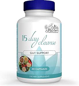 Milamiamor 15 Day Cleanse - Gut and Colon Support | Advanced Gut Cleanse Detox with Senna, Cascara Sagrada & Psyllium Husk | Made in USA | 30 Capsules