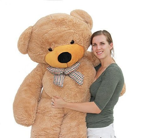 Joyfay 78 inches Giant Teddy Bear Light Brown 65 feet Stuffed Teddy Bear Soft Toy For Birthday Valentine