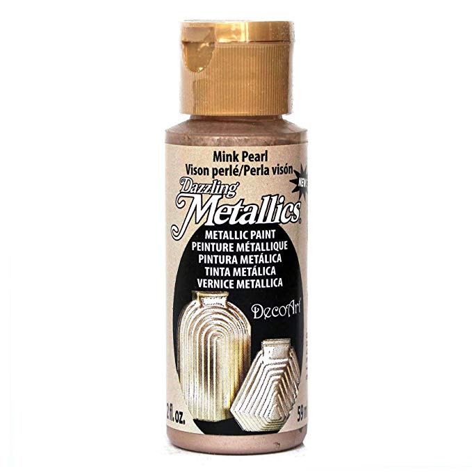 DecoArt Dazzling Metallics 2-Ounce Mink Pearl Acrylic Paint