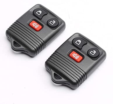 CENTAURUS Car Key Fob (Set of 2) Keyless Entry Remote 3 Button Replacement for 1998-2016 F150 F250 F350 - CWTWB1U331, CWTWB1U212, CWTWB1U345, GQ43VT11T Black