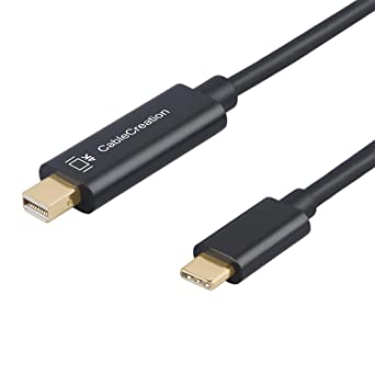CableCreation USB C to Mini DisplayPort 4K 6FT Cable, Type C to Mini DP (NOT Thunderbolt 2) Aluminum Adapter, Compatible with MacBook Pro 2019 2018, iPad Pro 2019, XPS 13, Surface Go,Galaxy S9 S10