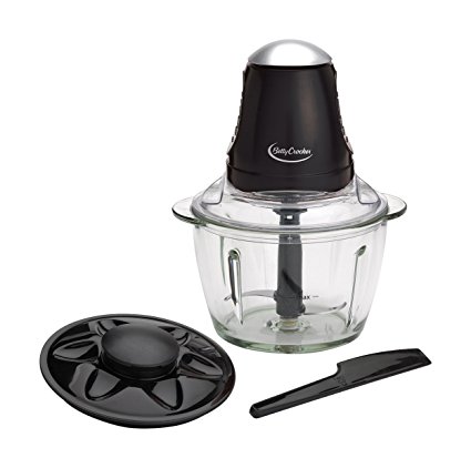 Betty Crocker BC-2400CB 4 Cup Glass Chopper with Spatula, Clear