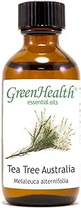 Tea Tree (Australia) Essential Oil – 2 fl oz (59 ml) Glass Bottle w/Cap – 100% Pure Essential Oil – GreenHealth