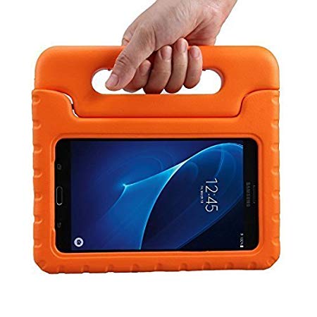 BMOUO Kids Case for Samsung Galaxy Tab E Lite 7.0 inch - Shockproof Case Light Weight Kids Case Super Protection Cover Handle Stand Case for Samsung Galaxy Tab E Lite 7-Inch Tablet - Orange