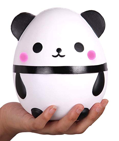 Anboor Squishies Panda Egg Jumbo Squishy Slow Rising Squeeze Toys Scented Kawaii Squishies Animal Toy Prime for Collection 1 Pcs 9*9*17cm