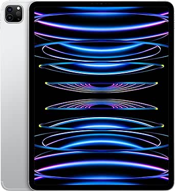 Apple iPad Pro 12.9-inch (6th Generation): with M2 chip, Liquid Retina XDR Display, 1TB, Wi-Fi 6E   5G Cellular, 12MP front/12MP and 10MP Back Cameras, Face ID, All-Day Battery Life – Silver