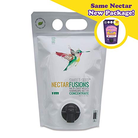 Sweet-Seed, LLC Nectar Fusions Hummingbird Food: All-natural & Dye Free, Wildflower Infused Hummingbird Nectar Concentrate (50 oz./Makes 150 oz.)