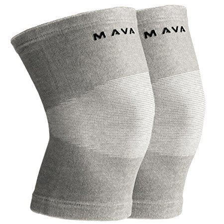 Mava Sports Knee Support Sleeves (Pair) for Joint Pain and Arthritis Relief, Improved Circulation Compression – Effective Support for Running, Jogging,Workout, Walking, Hiking and Recovery