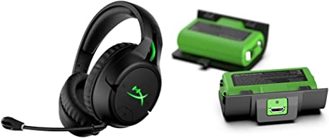 HyperX CloudX Flight – Wireless Gaming Headset, Official Xbox Licensed & PowerA Play & Charge Kit for Xbox, Wireless Controller Charging, Charge, Rechargeable Battery