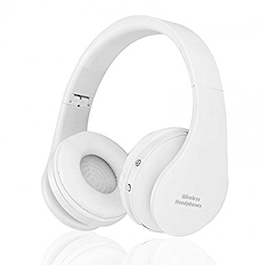 Hisonic HS8252 Foldable Noise Cancelling Wireless Stereo Bluetooth Headphones with Microphone (Ivory)