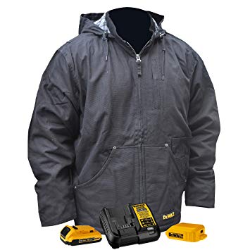 DEWALT DCHJ076A Heated Heavy Duty Work Coat Kit with 2.0Ah Battery and Charger