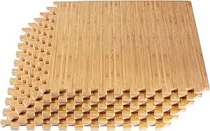 Forest Floor 5/8 Inch Thick Printed Foam Tiles, Premium Wood Grain Interlocking Foam Floor Mats, Anti-Fatigue Flooring