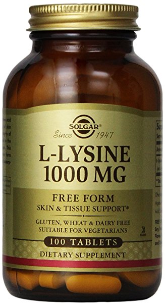 Solgar L-Lysine 1000 mg, 100 Tablets