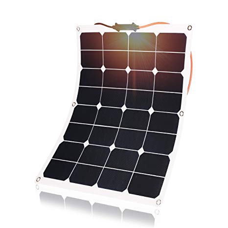 KINGSOLAR™ Flexible Solar Panel 50W 18V ETFE Bendable Ultra Thin Solar Charger with MC4 Cable Charging for Car Boat Battery