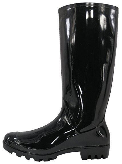 Women's 12 inch High Shafted Fasion Durable Rubber Rain Boots