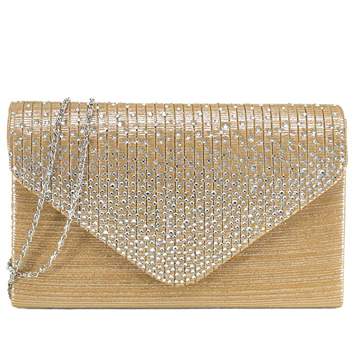 Women Evening Envelope Handbag Party Prom Clutch Purse Shoulder Cross Body Bag