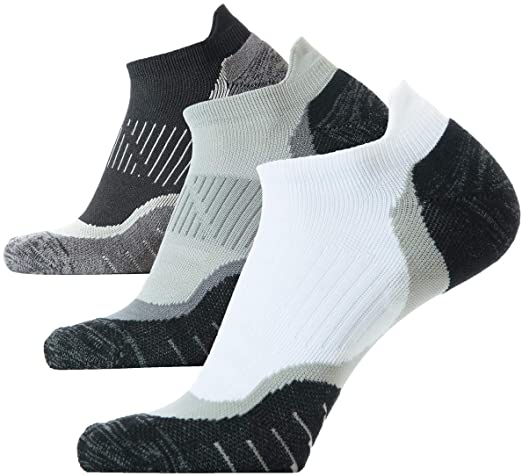 SOLAX Men'S Coolmax Cotton Athletic Sport Low Cut Ankle Hiking & Running socks 3 pairs