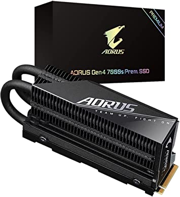 GIGABYTE AORUS Gen4 7000s SSD 1TB PCIe 4.0 NVMe 1.4 M.2, Nanocarbon Coated Aluminum Heatsink, 3D TLC NAND, SSD GP-AG70S1TB-P