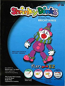 Shrinky Dinks Bright White 6 Sheet Creative Pack