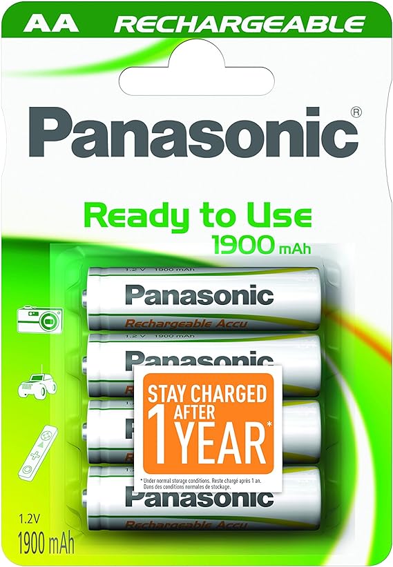 Panasonic EVOLTA 1600 Cycle AA Rechargeable Battery 2050 mAh (min 1950) Stay Charged