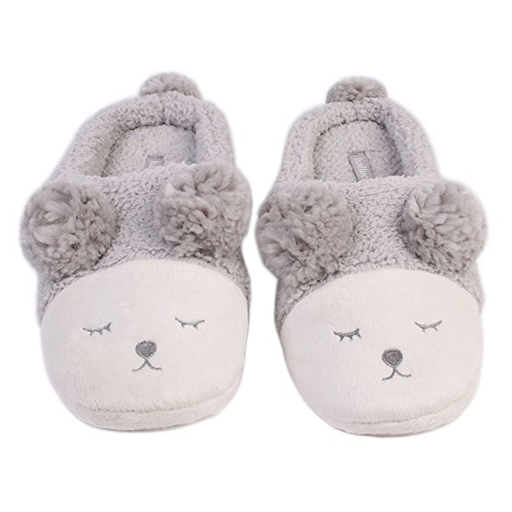 Holidayli Women's Sheep Warm Plush Soft Sole Indoor Home Fuzzy Lamb Slippers
