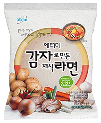 Atomy potato instant Noodle Soup Veggie 애터미 감자로 만든 채식 라면 (Pack of 4)