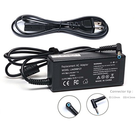 BULL® 45W 19.5V 2.31A 4.5*3.0mm Replacement Laptop AC Adapter Charger Power Cord for HP 719309-001 719309-003 721092-001 741727-001 740015-001HSTNN-CA40 ADP-45WD B