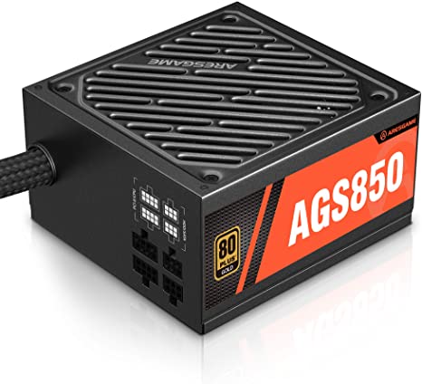 ARESGAME 850W Power Supply 80Plus Certified Semi Modular PSU (AGS850)