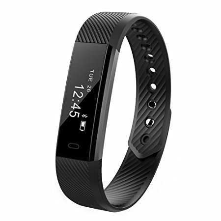 Kybeco Fitness Tracker Water Resistant Smart Activity Wristband with Pedometer Calorie Tracking Sleep Monitoring for iPhone and Android Phone