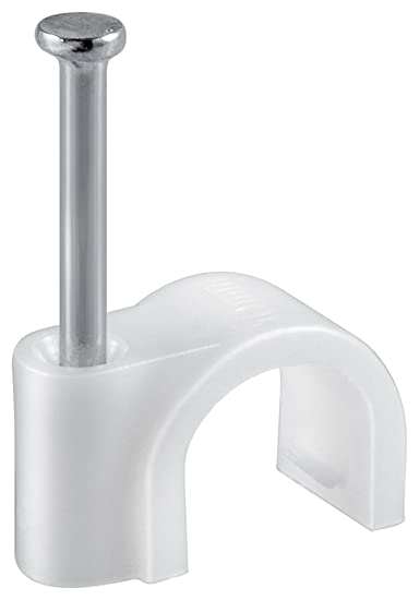 Goobay 17079 Cable clip white - max. cable diameter: 7.0 mm