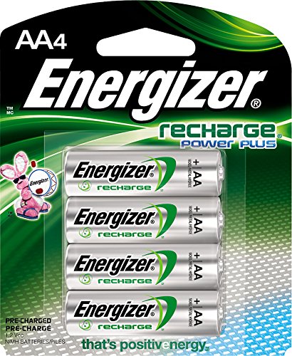 Energizer NH15BP4 New Recharge Batteries, AA, 4-Count