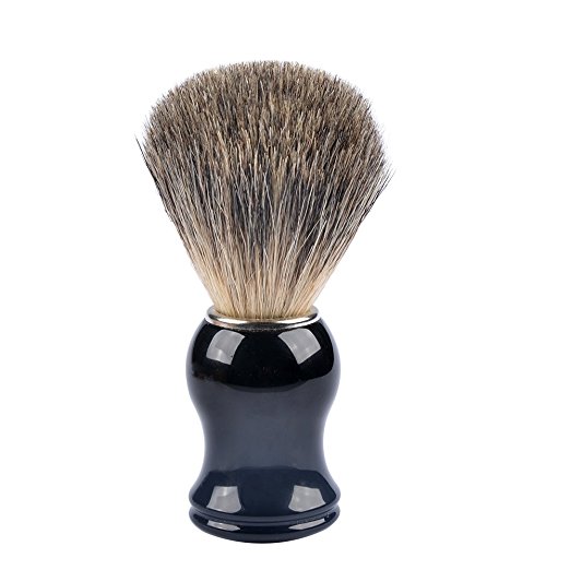 Pure Badger Shaving Brush, Alotpower Men Shaving Brush Black Handle Designed for the Best Shave of Your Life, Black