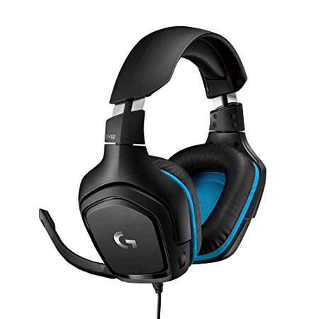 Logitech G432 7.1 Surround Sound Wired Gaming Headset (Leatherette) - PC, PS4, Xbox One, Nintendo Switch