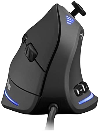 Vertical Mouse Wired Mouse Ergonomic RBG Gaming Upright Optical Mice with 11 Programmable Buttons 5-Way Rocker 10000 Max DPI Gaming Mouse for Gamer/PC/Laptop/Computer