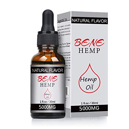 BeneHemp Hemp Oil Drops, High Strength Hemp Extract, Full Spectrum Extract Hemp Seed Oil, Great for Anxiety Pain Relief Sleep Support (5000mg)