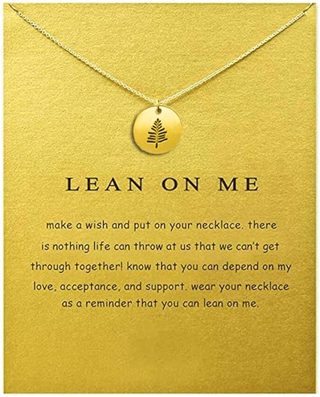 QXFQJT Friendship Key Sun Compass Anchor Necklace Good Luck Elephant Pendant Chain Necklace with Message Card Gift Card