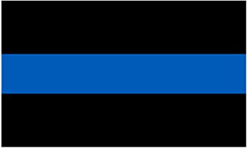 Thin Blue Line Blue Lives Matter Flag Sticker Vinyl Decal for Car Truck Window Bumper Sticker Support of Police and Law Enforcement Officers 3x5 Inch