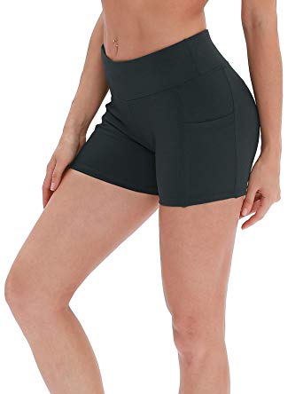 icyzone Workout Running Shorts for Women - Yoga Exercise Athletic Shorts Capris