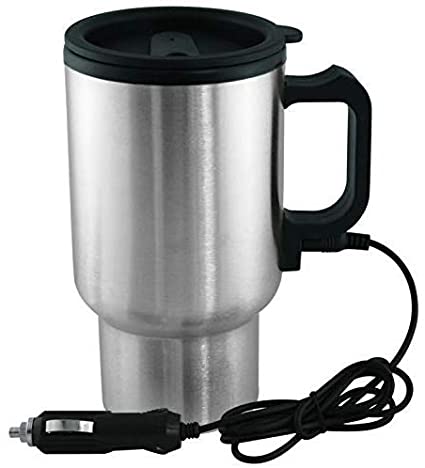 Streetwize SWTF1 12V Travel Flask - 350ml Thermostatic Mug for Caravans, Motorhomes with Airtight Lid, Slide Lock Aperture | Portable Electric Kettle Jug