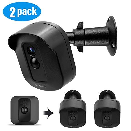 Blink XT2 Camera Wall Mount Bracket, Weather Proof 360 Degree Adjustable Indoor/Outdoor Protective Cover with Metal Mount for Blink XT and XT2 Cam Anti-Sun Glare UV Protection (Black, 2 Pack)